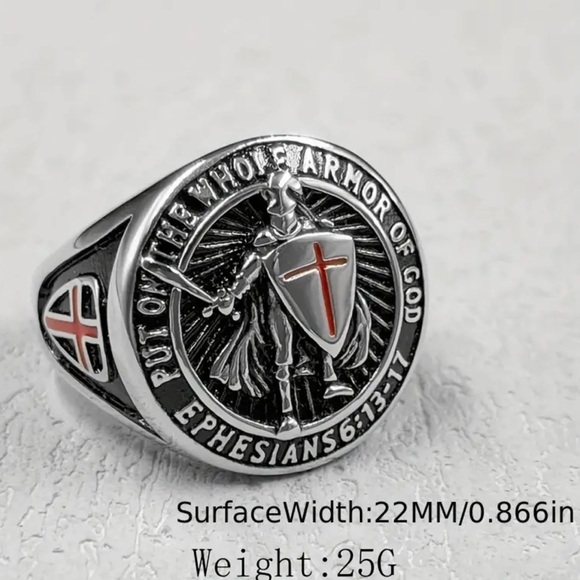 Men’s Armor Of God Ring! - Picture 2 of 2